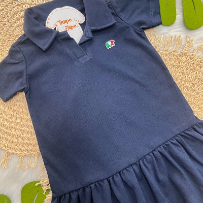 Vestido Urso Polar gola polo Marinho 
